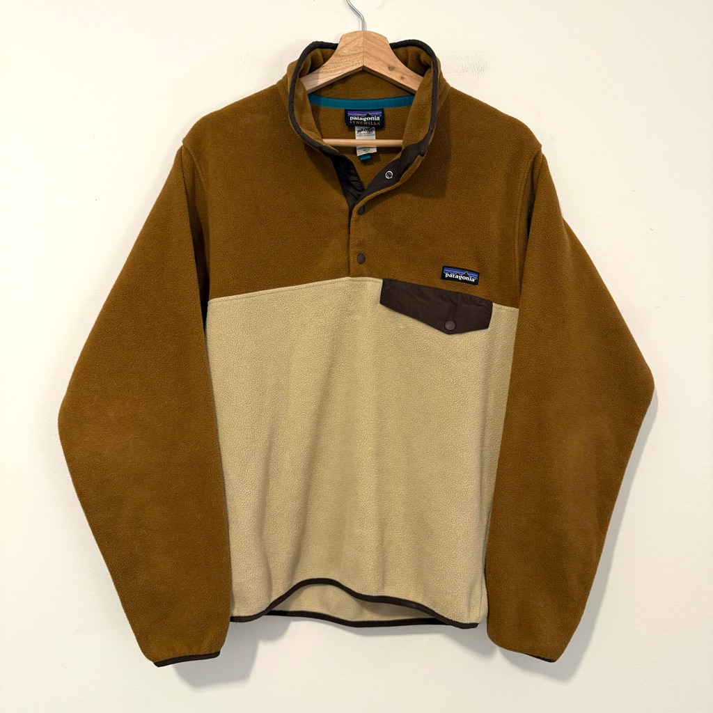 Patagonia Men’s Synchilla Snap-T Fleece Pullover Sweater Two Tone